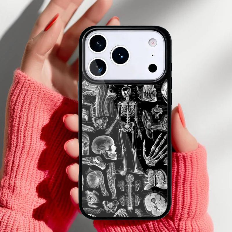Медицинский Чехол для Телефона с Анатомией Человека для iPhone 17 Air 16e 15 14 13 Pro Max Задняя Крышка для 12 11 Pro Coque