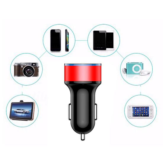 5V/3.1A двойной USB-порт адаптер прикуривателя дисплей напряжения автомобильное зарядное устройство