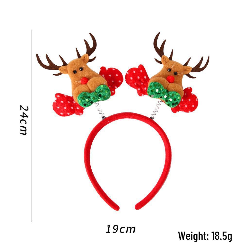 Festive Christmas Headband: Santa Claus, Reindeer & Tree Antler Headpiece for Holiday Parties
