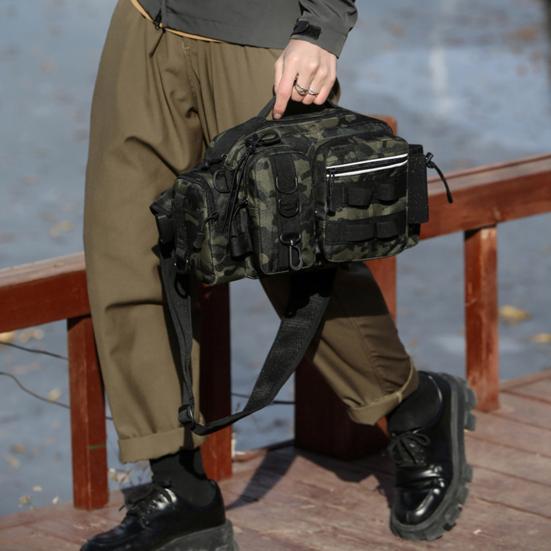 Рыболовная поясная сумка большой вместимости, рыболовная поясная сумка с держателем для удилища