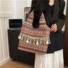 Retro Tassel Shoulder Bag Cloth Bohemian Messenger Bag Portable Ethnic Style Vest Bag  Women