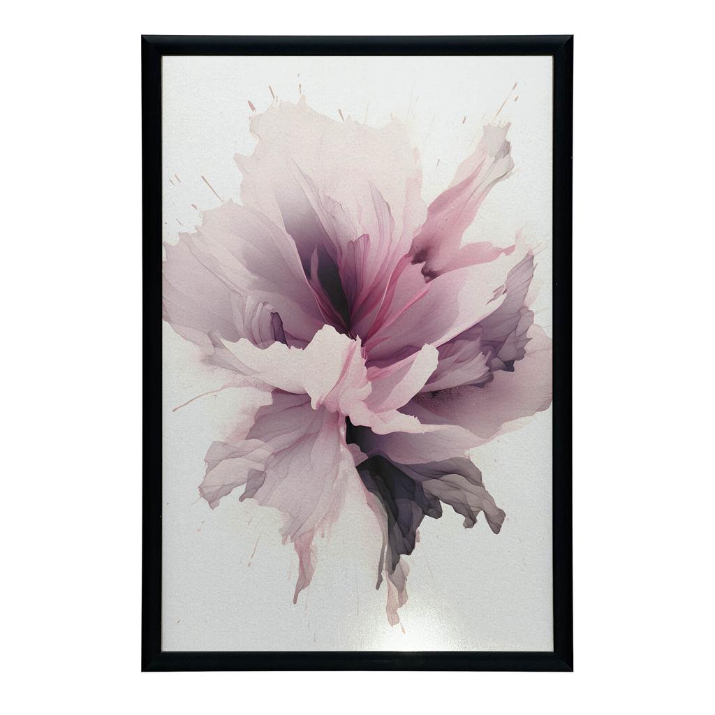 Subtelny Dotyk Kwiatu Subtelny Dotyk Kwiatu, 50X70 Cm, Rama Drewniana Ciemny Brąz, Papier Matowy 230 Gsm