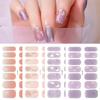 14 Pieces/sheet Nail Polish Strips for Women Self-Adhesive Warm Color Nails Polish Stickers Full Nail Wraps for Nail Art