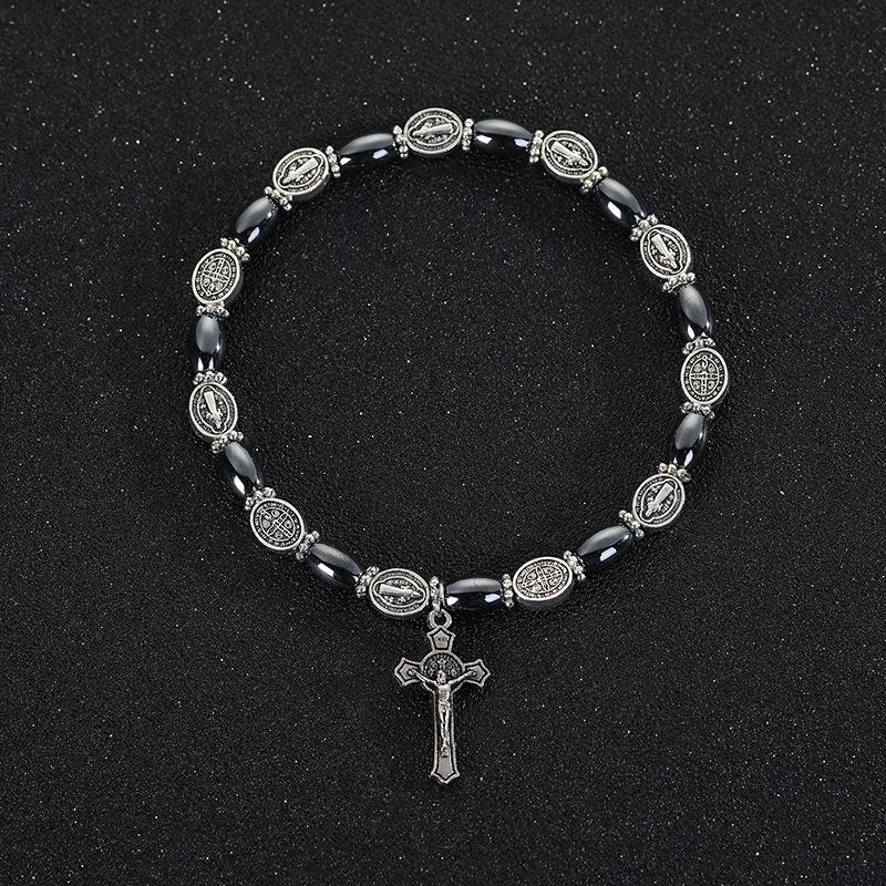 JYL TS Bracelet St. Benedict Cross  Charm Provides Spiritual Protection