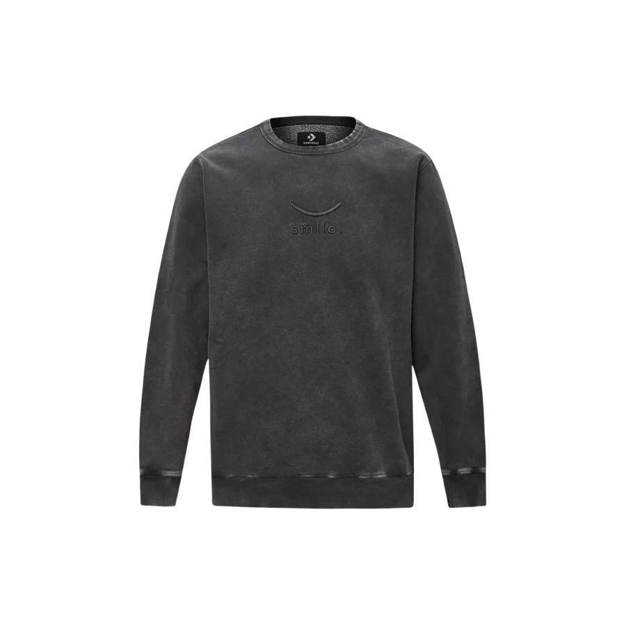 Converse Jack Purcell Sweatshirts Men's Ink Black Crew Neck Moderate Regular 10021572-A01