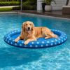 Oval Cushion Shape Pet Floating Raft Flat Center Inflatable Pet Toy  Outdoor Water Games