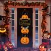 1 комплект, подвески на дверь в виде тыквы на Хэллоуин, подвесные деревянные дверные знаки, шляпа ведьмы, мультяшный дизайн, жуткое улыбающееся лицо, вечеринки, товары для домашнего декора