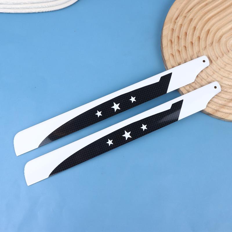 For 450 Series Rc Helicopter Glass Carbon Main Rotor Blade Replacement Parts Diy Rc Helicopter Propeller Accessories 1Pair