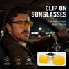 3PCS Flip Up Polarized Clip On Sunglasses Lenses UV400 Day Night Vision Driving Fishing Cycling Anti Glare Glasses Clips