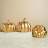 Gold Pumpkin Autumn Decors Decorative Pumpkin for Halloween Thanksgiving Table Centerpieces Mantles Bowl Party Wedding