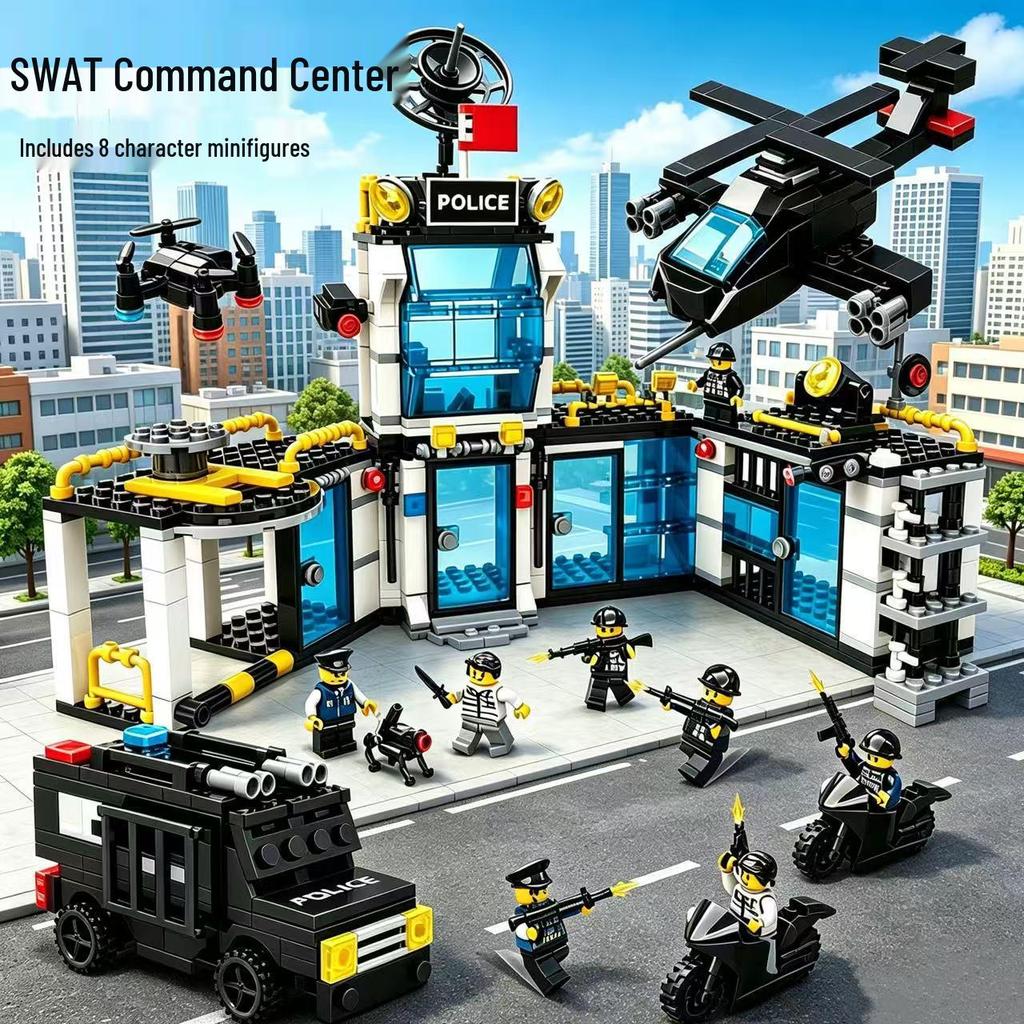 Совместимые военные бронеавтомобили SWAT - Развивающая сборная игрушка для мальчиков