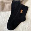 Warm Sleep Socks Embroidered Furry Plush Socks Autumn Winter Carpet Home Socks  Women