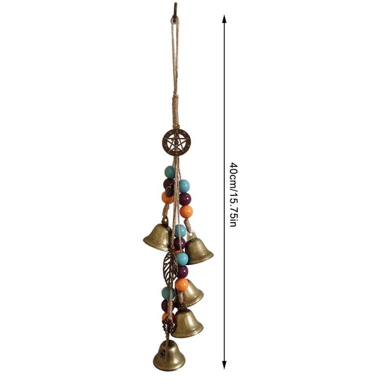 Witch Bells Outdoor Metal Wind Chimes Yard Garden Hanging Ornament Magical Wind Chimes Witch Bells Protection For Door Knob Hang