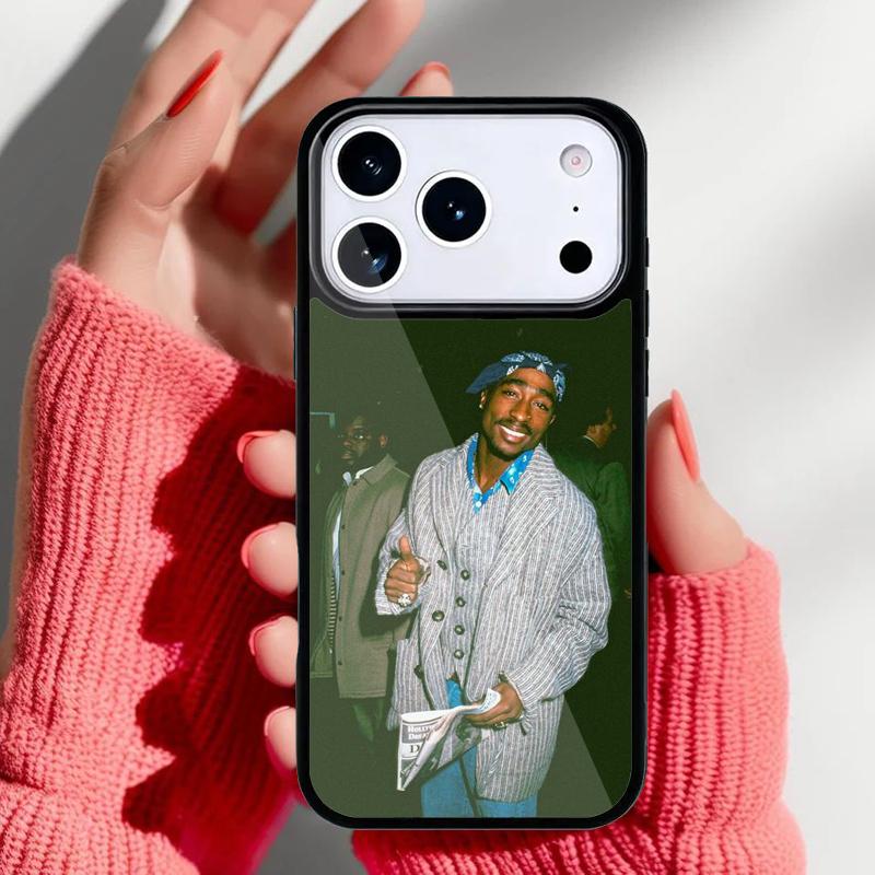 Чехол для телефона 2Pac Tupac Рэпер Певец для iPhone 17 16 15 14 13 Pro Max Задняя крышка для 12 11 Pro Coque