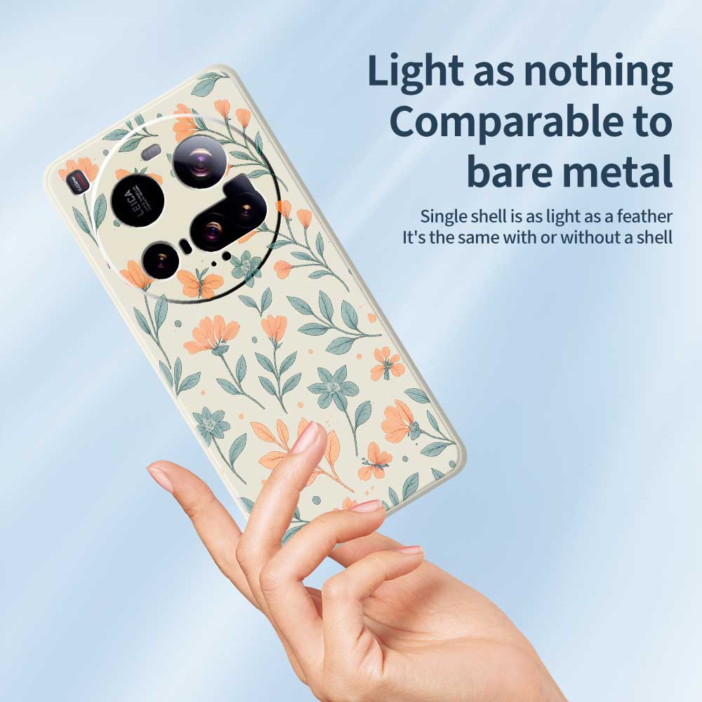 For Xiaomi 15 Ultra Case Yellow Flowers Pattern Printing Straight Edge TPU Phone Back Cover