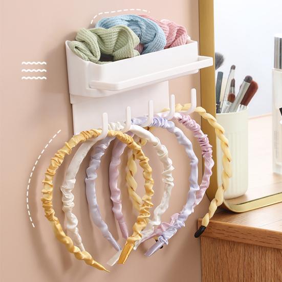 Полка для хранения Настенная ванная комната с крючками Подвесная стойка Бесследная установка Стеллаж для хранения