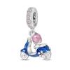 925 Silver Globe Airplane Charm Beads For DIY Bracelet Making Ladies Jewelry 3mm Design