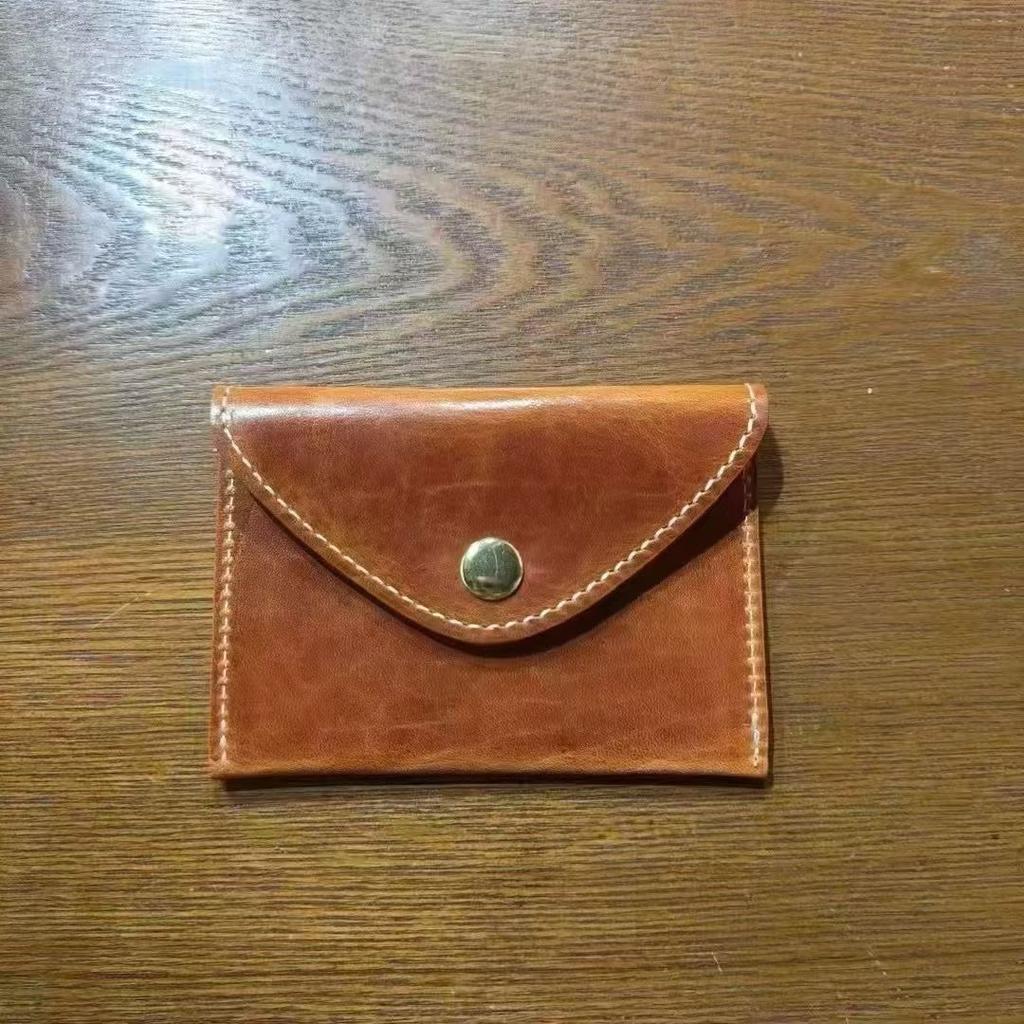 Mendy Card Holder Mini Coin Purse for Women and Men Designer Vintage Genuine Leather Snap Closure Small Pouch for Daily Use