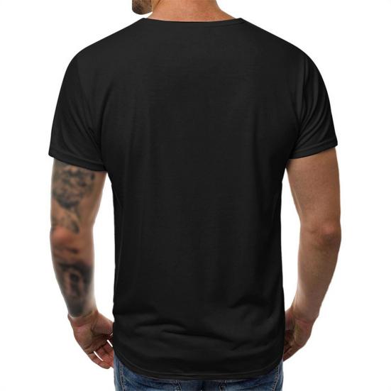 Мужская футболка, имитация костюма-двойки, пуловер, топы с круглым вырезом, короткий рукав, дышащая повседневная одежда