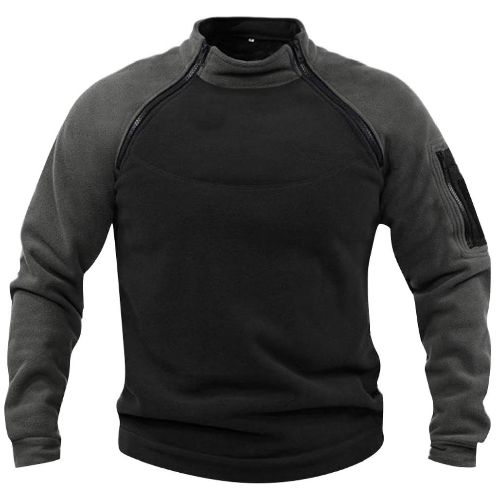 Мужская уличная куртка, одежда для охоты, теплый флисовый пуловер на молнии, мужское ветрозащитное пальто на весну и зиму, термобелье