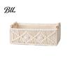 Kitchen Countertop Organizer Storage Box with Wooden Handles Large Capacity Basket Solution Woven Design for Cosmetics And Sundries Sturdy Frame