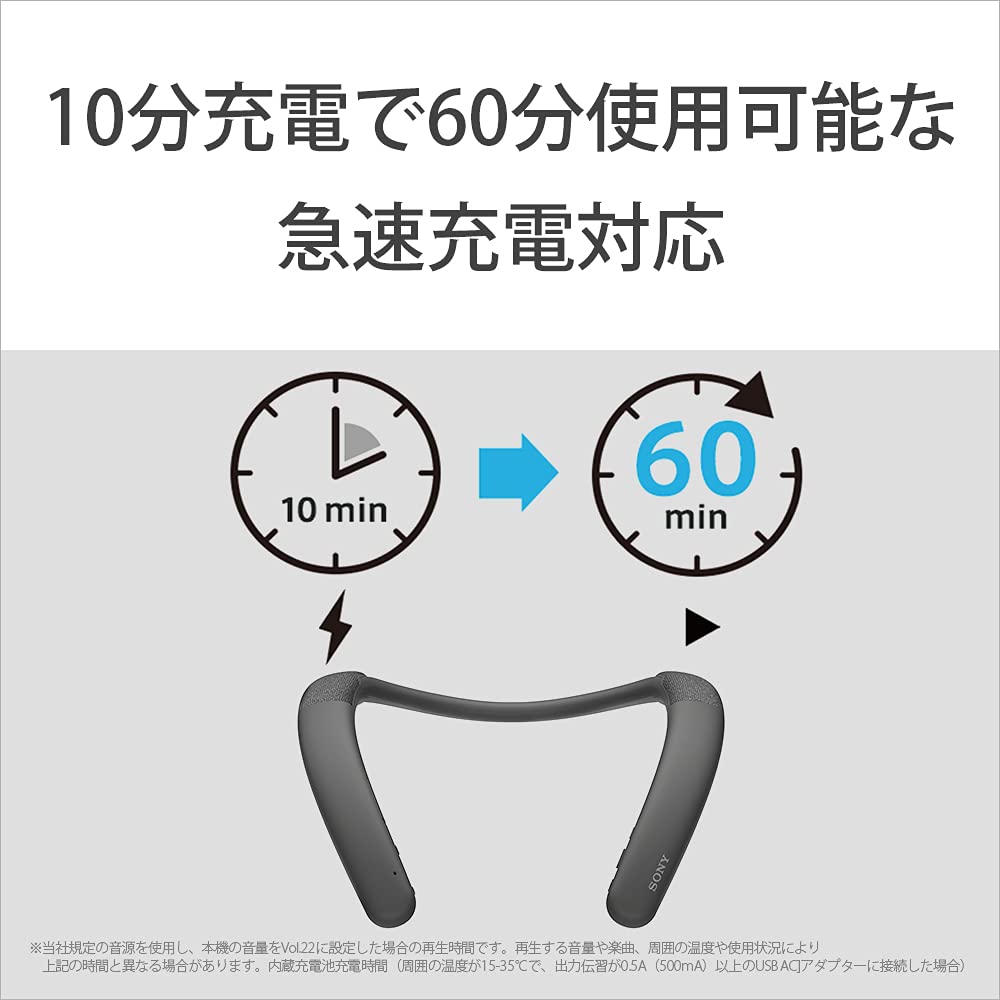 Sony Беспроводной шейный динамик Беспроводной с двумя микрофонами для использования в водонепроницаемых условиях с микрофоном Time 20 Multipoint модель темно-серый HC