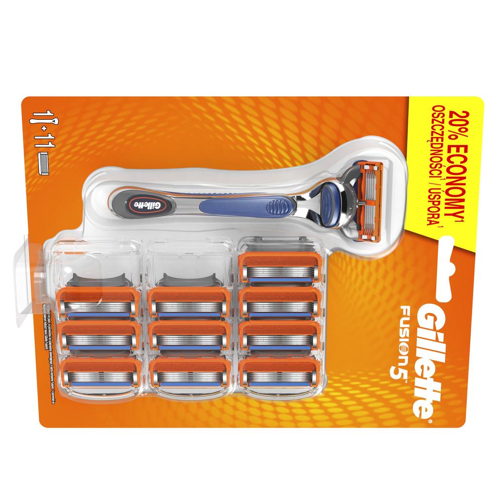 Gillette Fusion 5 Men' Razor, 1 Handle + 11 Blades