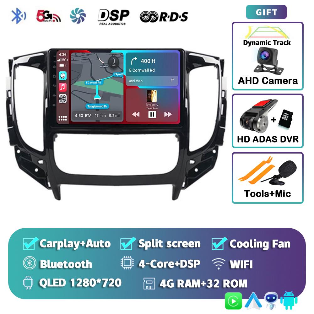 Android 14 Carplay автомобильное радио для Mitsubishi Pajero Sport 3 L200 5 Triton 3 2015 2016 2017 2018 2019 мультимедийный видеоплеер GPS