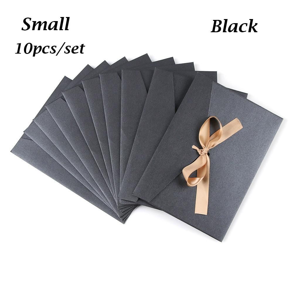 Приглашенный Ретро Креативный Бантик Лента Почтовый Ящик Перламутровый Бумажный Конверт Поздравительная Открытка Сумки Конверт