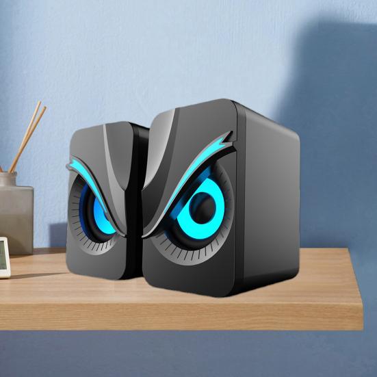 1 пара USB проводных динамиков портативный мини крутой RGB динамик громкоговоритель сабвуфер ПК компьютер ноутбук динамик