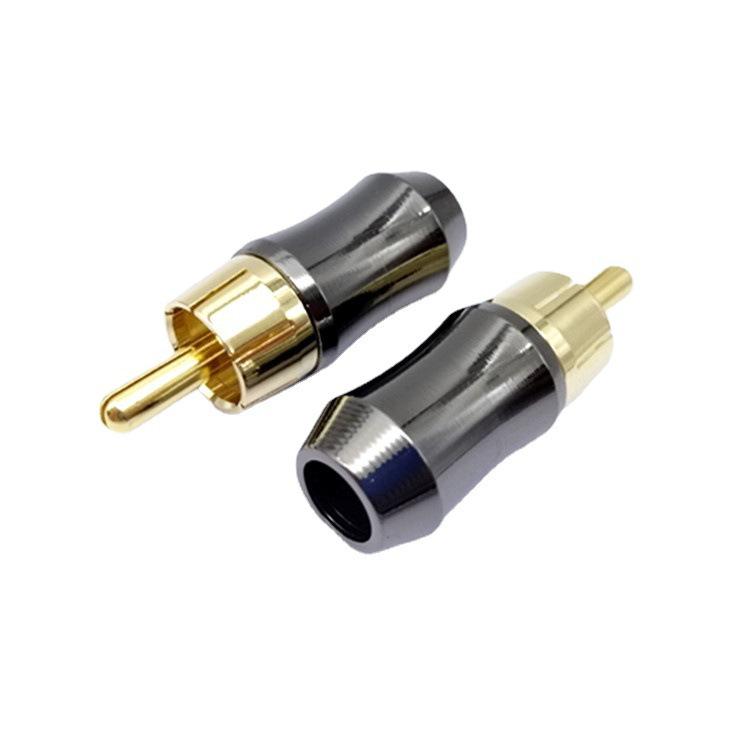 Мини-L-образный позолоченный RCA AV-разъем, медный коленчатый патрубок 90 градусов