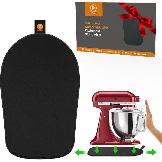 Mixer Sliding Mat Compatible with Kitchenaid 4.5-5 Quart Tilt-Head Stand Mixer, Slider Mat Compatible with 4.5 & 5 Quart Kitchenaid Mixer Accessories