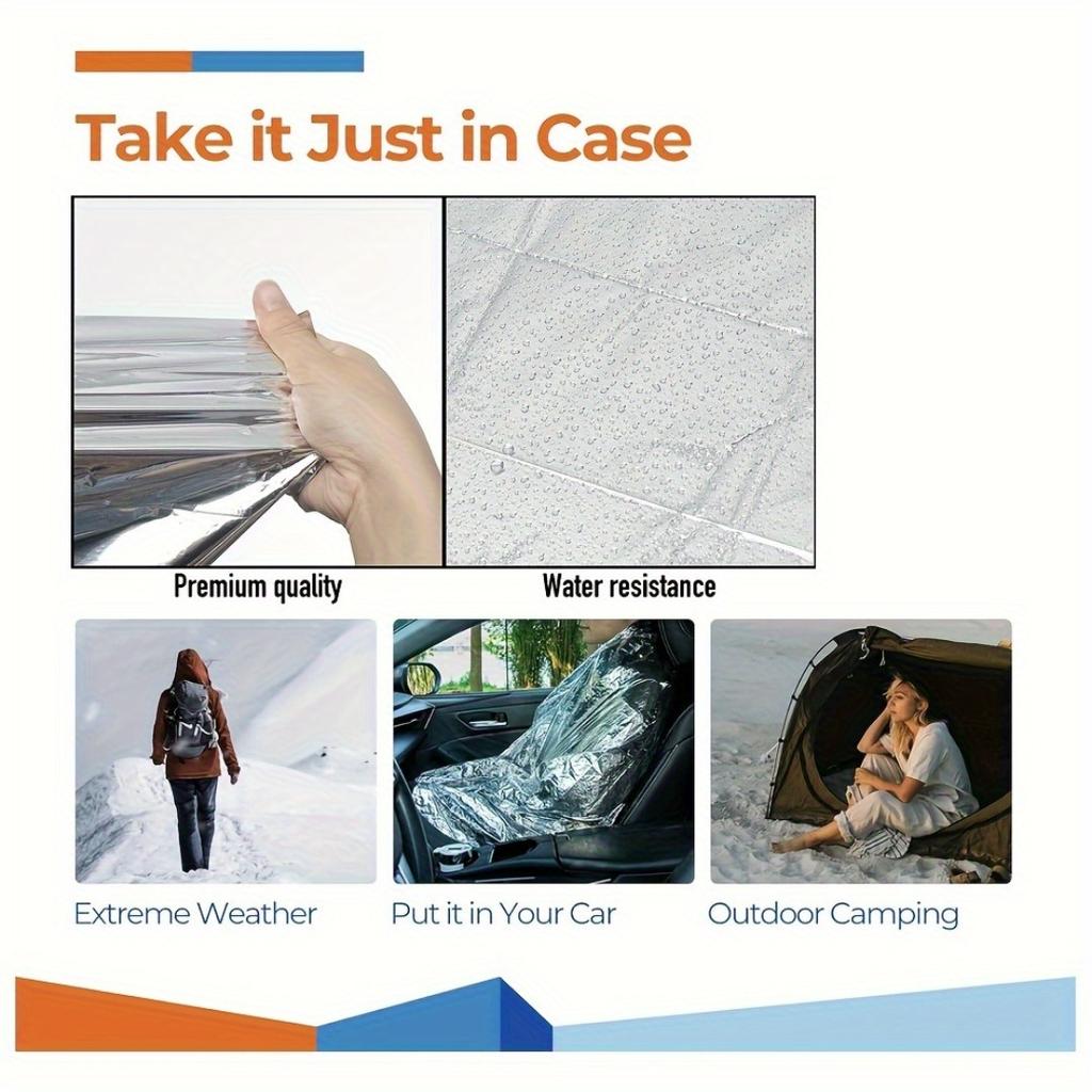 4/10 шт. Аварийные термоодеяла, 52 x 82 дюйма, оборудование для выживания на открытом воздухе