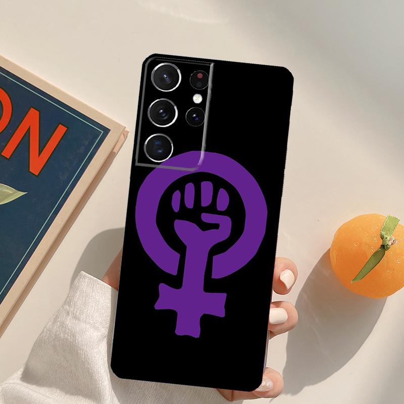 Feminist Fist Symbol Phone Case For Samsung Galaxy S25 S26 Ultra S20 S21 S22 S23 S24 Plus S10 S25 FE Back Cover