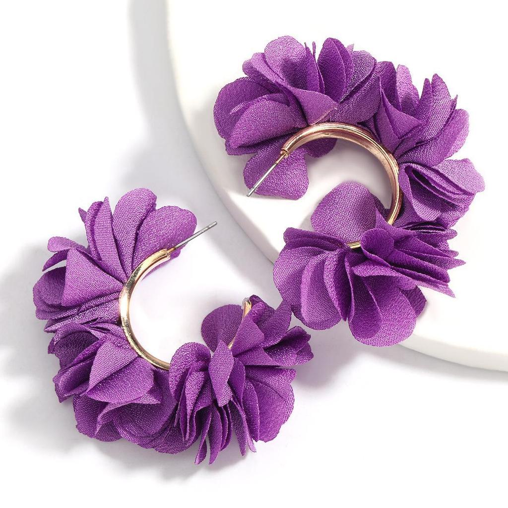 Серьги2020: Новые серьги-цветы из сплава в форме буквы С, европейский и американский стиль, сексуальный женский аксессуар