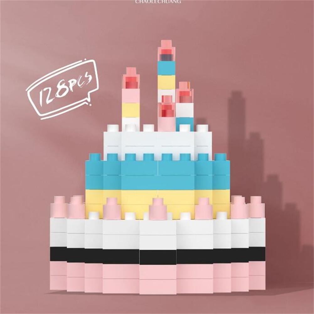 Cake Building Blocks Children Birthday Cake Micro-particles Assembly Building Block Puzzle Toys For Kids Gifts
