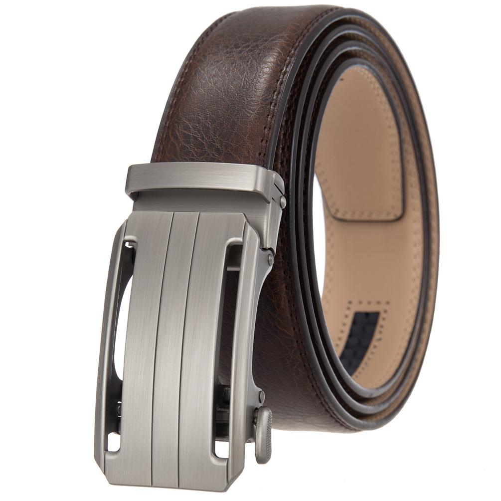 1 шт. Модный ремень с автоматической пряжкой, мужской ремень, двухслойная воловья кожа, ремень Ly36-35409-1