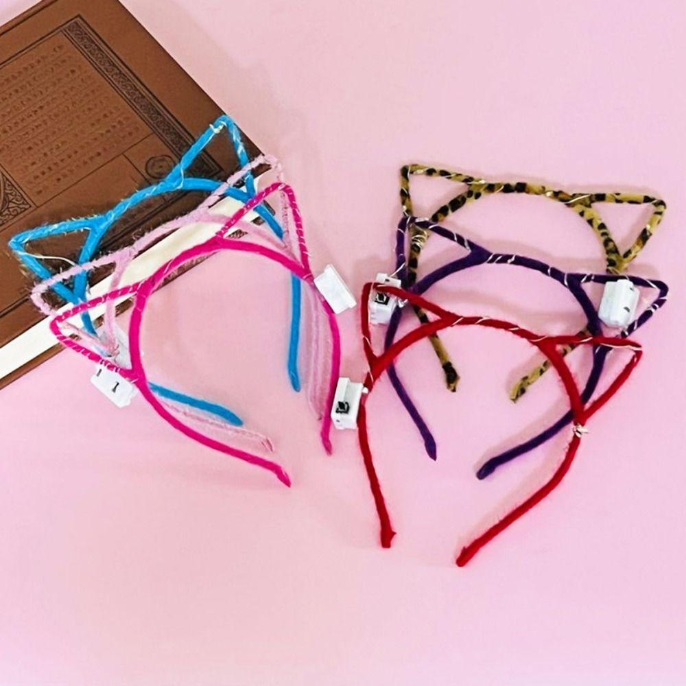 Concert Support Decoration Glowing Cat Ears Hair Band Crown LED Rabbit Ears Headband LED Light Toy
