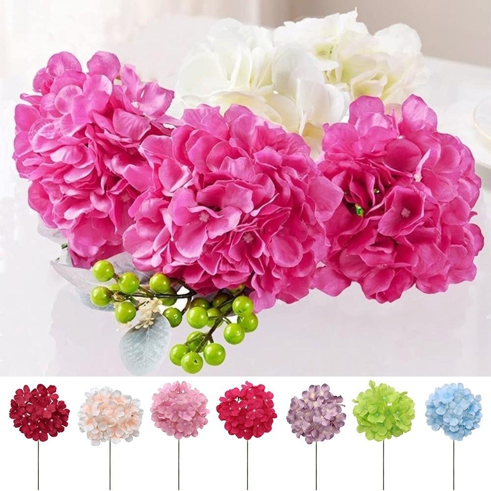 With Stem Hydrangea Dyed Edged Chrysanthemum New Fake Flower Ball Photography Props