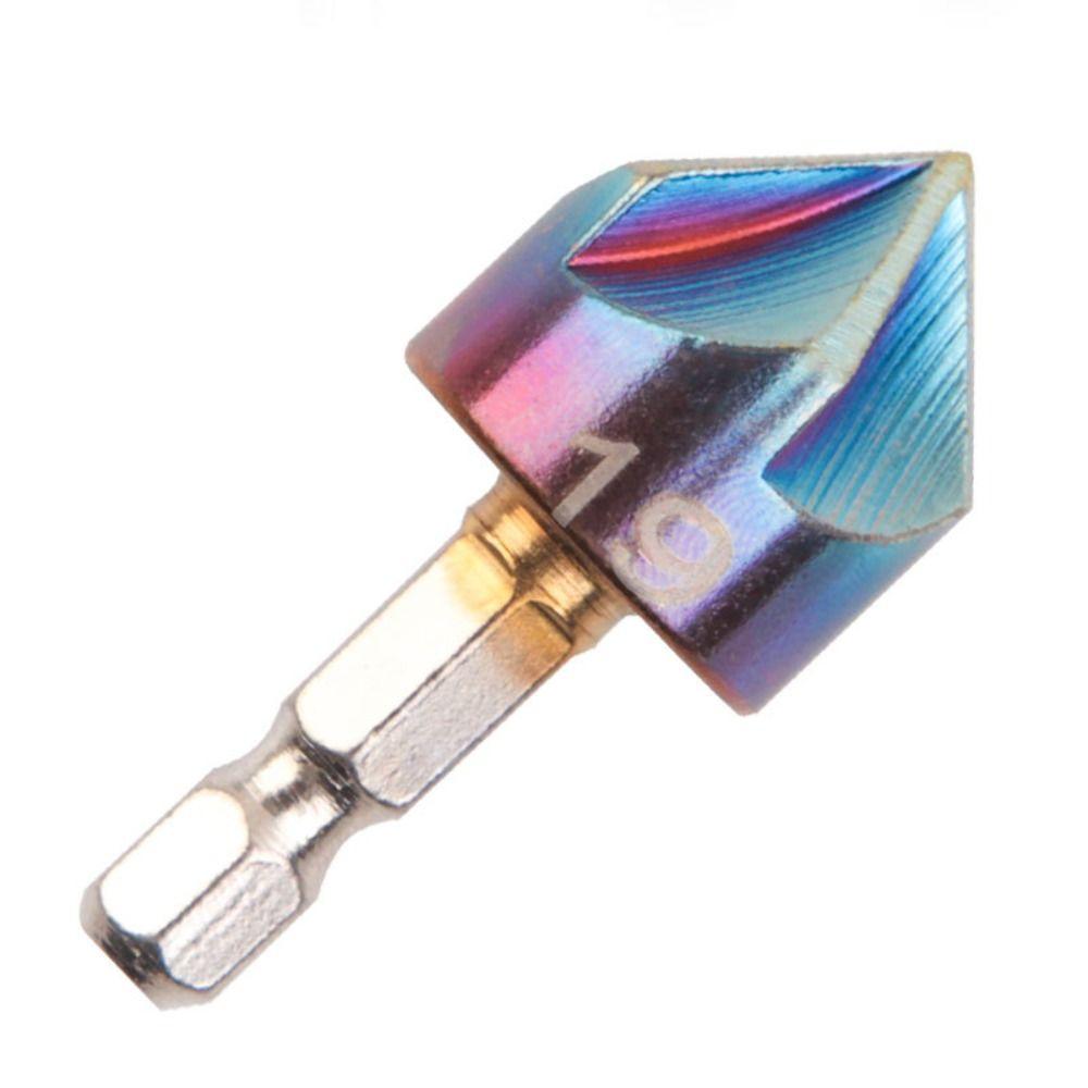 6pcs 90 Degree Countersink Drill Bit 1/4'' Hex Shank Deburring Chamfering Chamfer Drill Bits  Iron