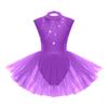 Ballet Leotards for Girls Toddler Leotard with Tutu Skirt Dance Tutu Dress Shiny Rhinestones Performance Dresses