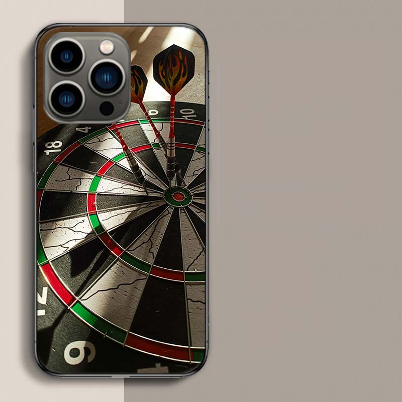Darts Aesthetics Wire Target Phone Case For Iphone 17 Air 15 Pro 14 Plus 16 Pro Max 17E 16E 12 13 Mini 11 Cover Cute Fundas