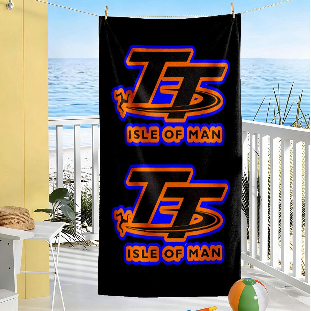 Isle Of Man Tt Course Map Beach Towel High Absorbency & Quick-Dry Comfortable Lightweight Perfect for Traveling Yoga Camping and Swimming