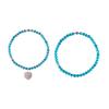 Elegant Love Heart Blue Cats Eye Stone Beaded Necklace Symbolizing Love and Tenderness for Trendy Women Casual Wear