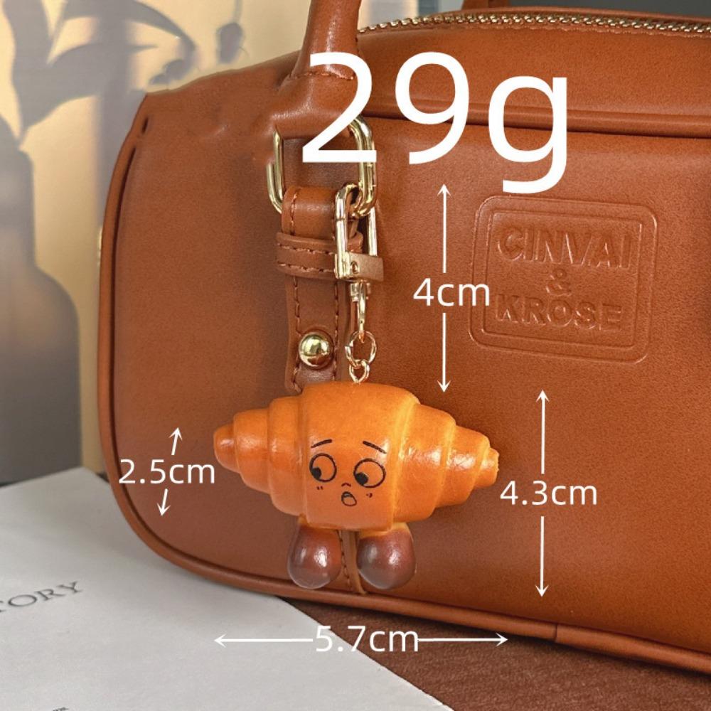 Bagel Simulated Food Key Chain Keyring Croissant Bag Accessory  Backpack Decor