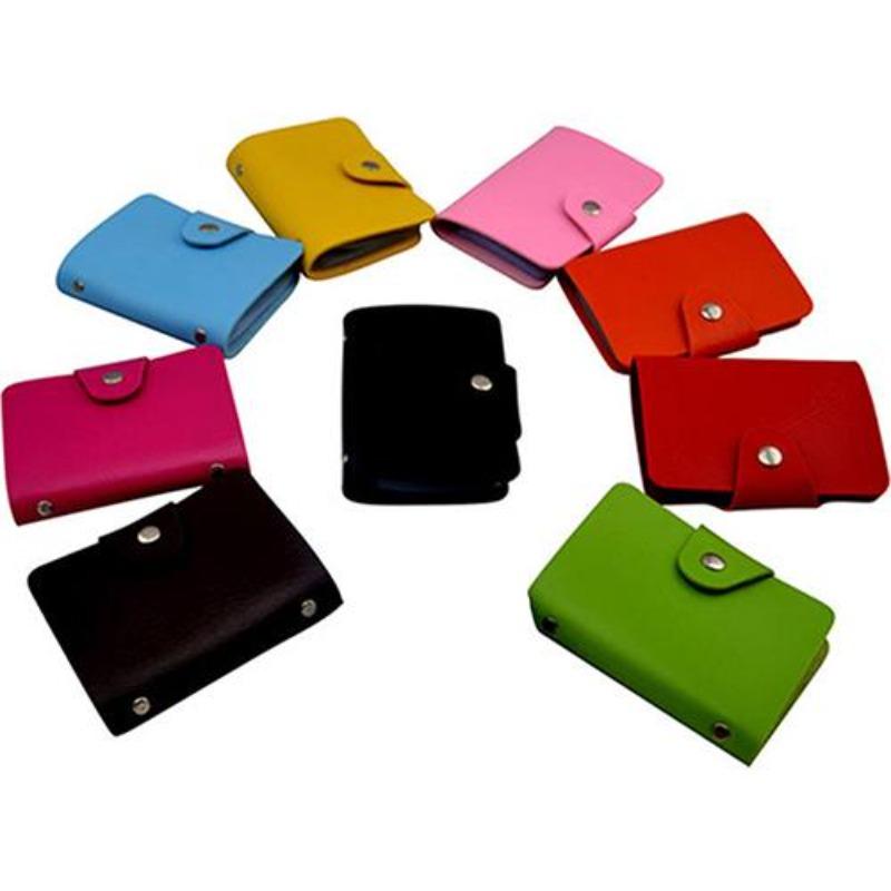 Мужчины Женщины 24 ID карты Держатель кредитной карты Искусственная кожа Карманный чехол Кошелек Кошелек