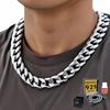 FULL Silver Chain Men' Chain 13mm 925 SILVER DIAMOND SET