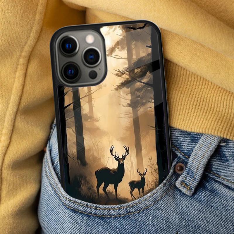 Deer Soft Phone Case for iPhone 17 Air 16e Pro max 15 Pro 13 14 Plus 11 12 MagSafe Magnetic Coque