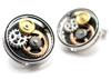 TATEOSSIAN Mechanical Gear Carbon Cuffs (Palladium) (Cufflinks)