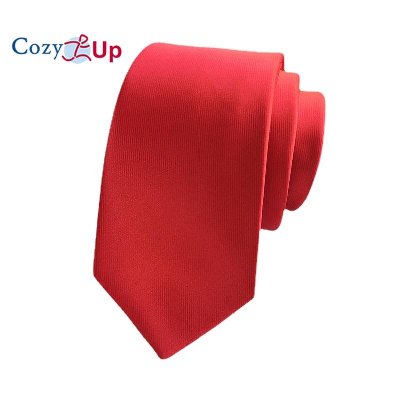 Cozy Up Solid Color Tie Men Thin and Narrow Version Formal Dress Business Wedding 148x6x3.5cm